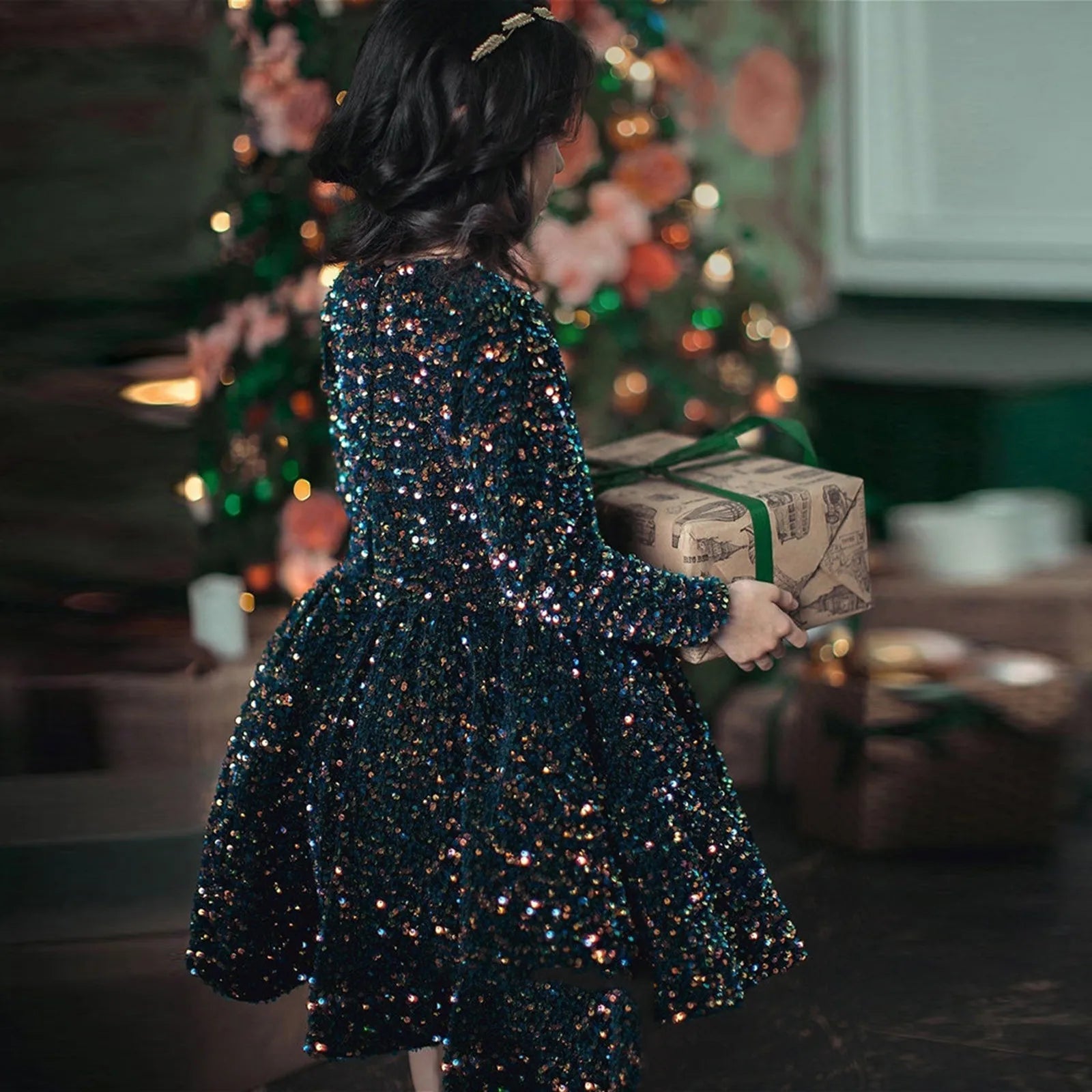 Girls Sequin Dress